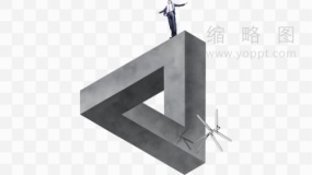 立体旋转三角形PNG