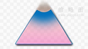 渐变三角形PNG免抠图