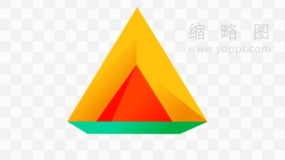 橙红色三角形PNG文件