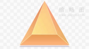 橙色表面凸出三角形免抠图片
