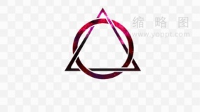 三角形与圆环相交免抠图片
