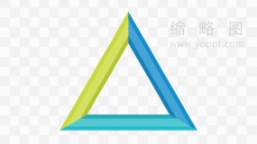 三色搭配的三角形边框透明格式