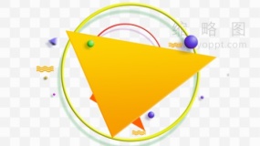 多彩娱乐风三角形与线条PNG免抠图