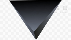 高端黑色渐变三角形立方体PNG文件