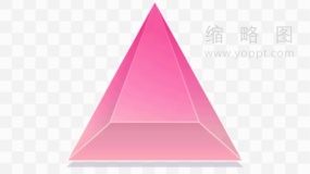 粉色渐变的三角形按钮效果免费png素材
