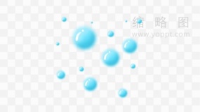 3D质感水珠元素 透明格式