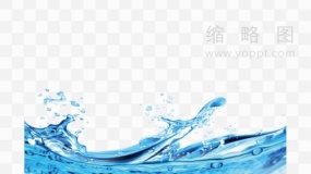 水波元素PNG透明图片