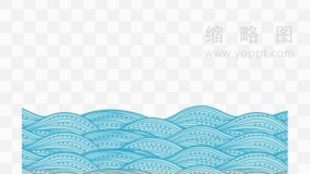 水面波动元素PNG透明图片
