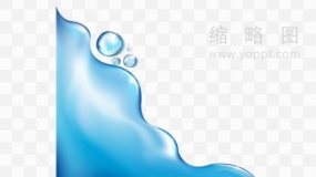 水花元素PNG透明图片