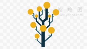 精美树状逻辑设计元素PNG文件