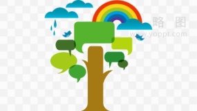 商业分析几何树状图素材免抠png下载