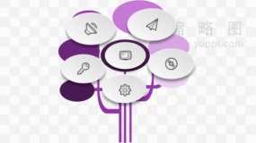 商务分支树状设计元素免抠图片