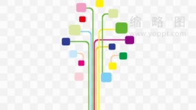 彩色树状图表PPT元素PNG格式