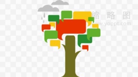 简约树状图表效果PNG透明图片