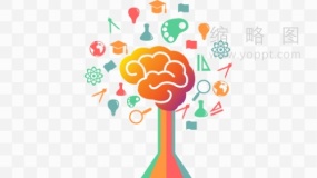 清晰树状思维发散装饰元素透明格式