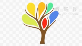 创意树状图表装饰元素PNG透明图片