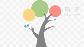 卡通树状逻辑图图案PNG