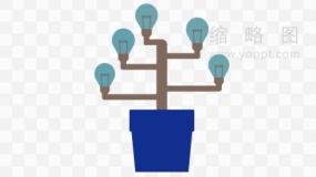 几何树状图表设计元素透明格式