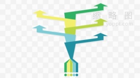 商务树状观点PPT图表免抠图片