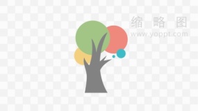 简约树状图效果PNG