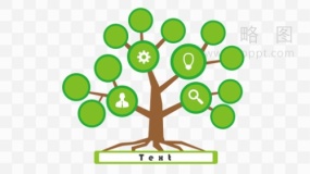 简约分支树状效果PNG文件