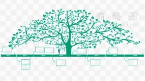 几何几何树状图PPT元素PNG免抠图