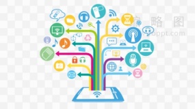 经典几何树状图装饰元素PNG