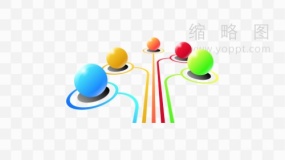 扁平化树状图表素材PNG格式