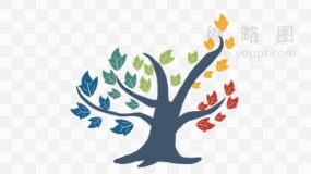 简约树状分支图效果透明格式