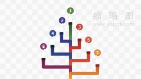 高清树状逻辑效果PNG透明图片
