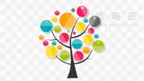 商务发散树状设计元素免费下载png