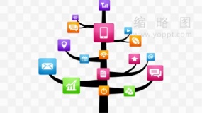 高清树状分支图装饰元素PNG