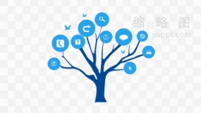 大尺寸树状图表效果PNG透明图片