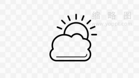 手绘天气预报效果免抠图片