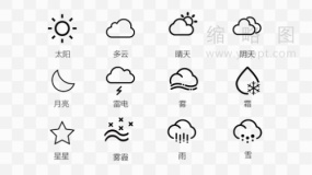 天气标识特效png文件