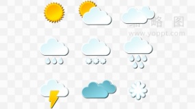 天气预报图标图片元素PNG文件