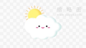 手绘天气预报特效PNG