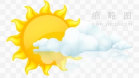卡通天气预报特效透明图片