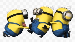 3个小黄人png图片