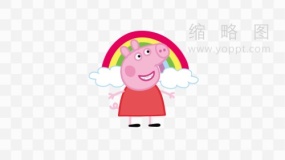 少儿电视儿童卡通动画小猪佩奇素材26 透明