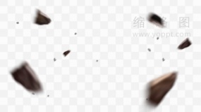 飞石元素PNG透明图片