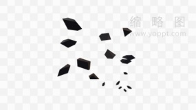 炫酷碎石炸裂素材png文件