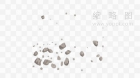 岩石飞溅图案PNG透明图片