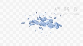 石头碎片漂浮物元素PNG文件