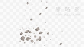 迸发的岩石效果免抠图片