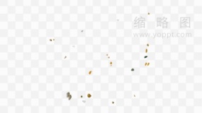 喷溅石头效果PNG透明图片