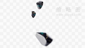 众多石头碎片元素免抠图片