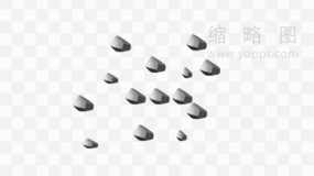 石头小碎块效果PNG透明图片