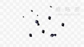 不规则石块迸发特效PNG
