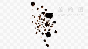 飞溅的石头素材透明格式